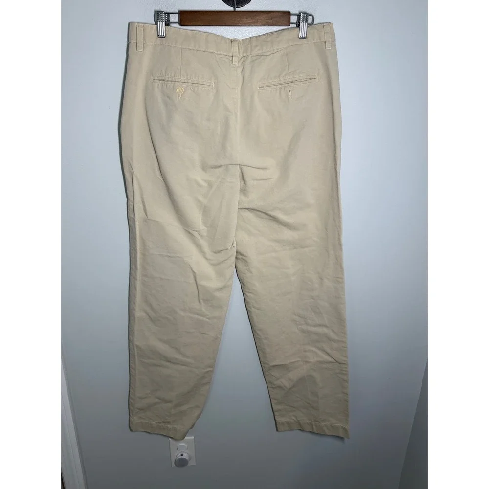 Banana Republic Dylan Khaki Tan Straight Leg Cotton Chino Pants Mens 36R